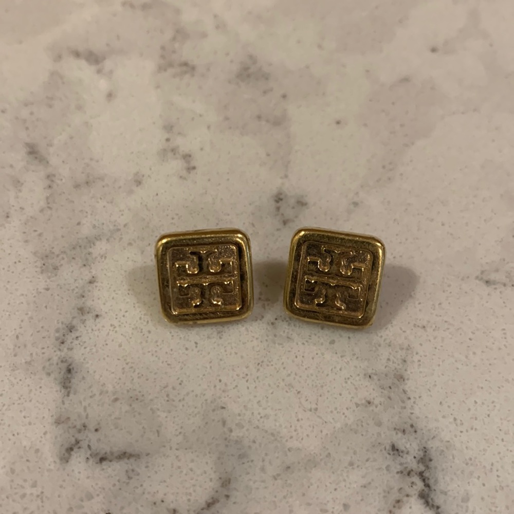 Tory Burch Logo Earrings - Gold